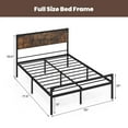 thumbnail image 4 of Giantex Metal Bed Frame w/Wood Headboard, Full Size Platform Mattress Foundation w/Under Bed Space & Strong Metal Slat Support, No Box Spring Needed, Easy Assembly, 4 of 8