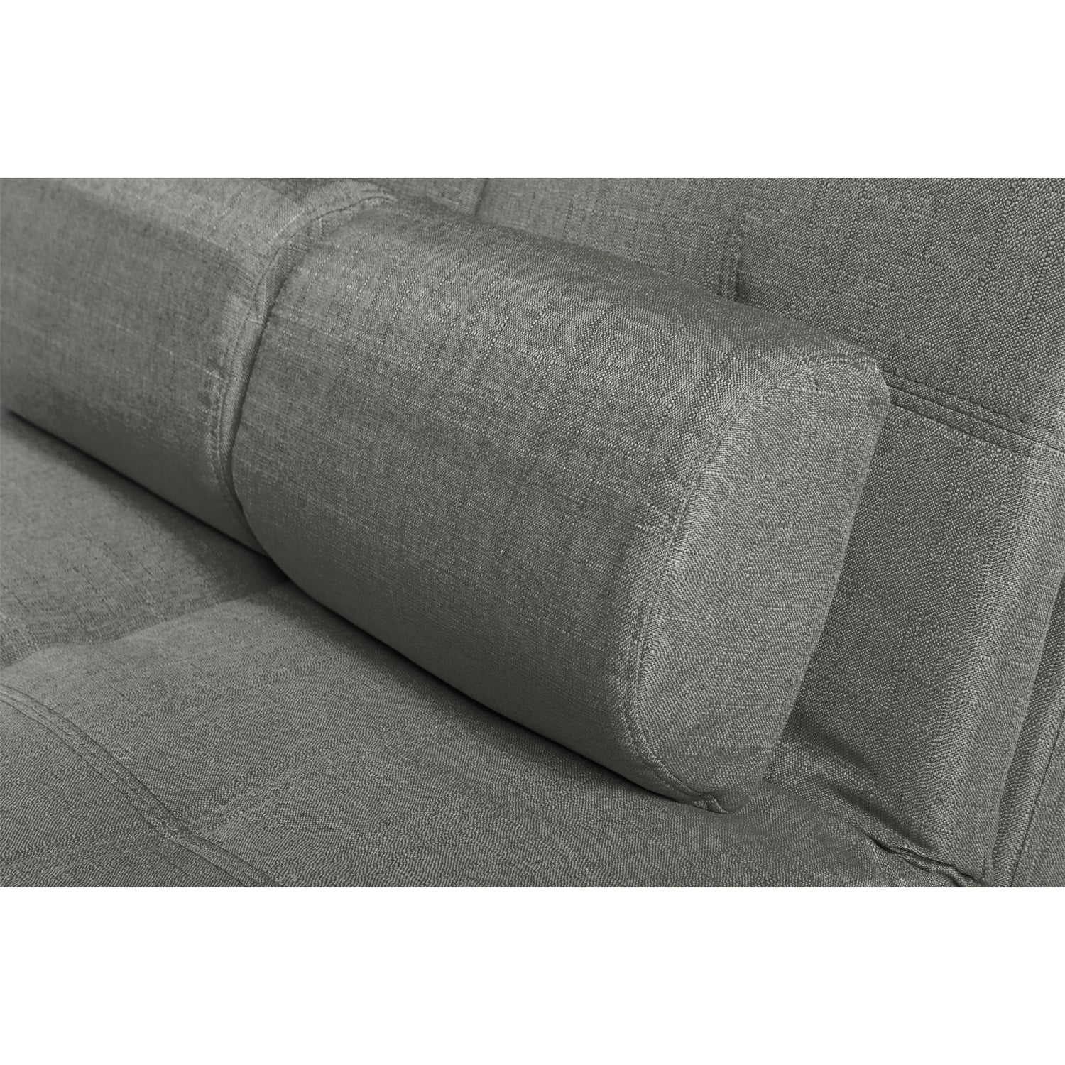 Kadyn 63.4" Futon Sofa bed, Polyester Upholstered Sofa Futon with 2 arm cushions, Modern Futon Sofa for apartment, Dark Grey Kadyn 63.4" Futon Sofa bed, Polyester Upholstered Sofa Futon with 2 arm cushions, Modern Futon Sofa for apartment, Dark Grey