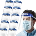 thumbnail image 1 of 10 Pack Protective Face Shields, Durable Wide Adjustable Clear Anti-Fog Splash Proof Visor NPTERBL, 1 of 5