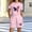 Pink, variant on Amidoa Girls Summer 2 Piece Outfits Floral Short Sleeve and Casual Shorts Kids Clothing Set Black Size 5T