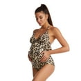 thumbnail image 3 of HAWEE Maillot de Bain de Maternité pour Femmes, Tankini à Dos Nu à Imprimé Léopard, Grossesse, Grande Taille, 3 of 7
