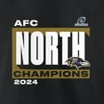 thumbnail image 4 of Women's Fanatics Black Baltimore Ravens 2024 AFC North Division Champions Conquer Long Sleeve V-Neck T-Shirt, 4 of 4