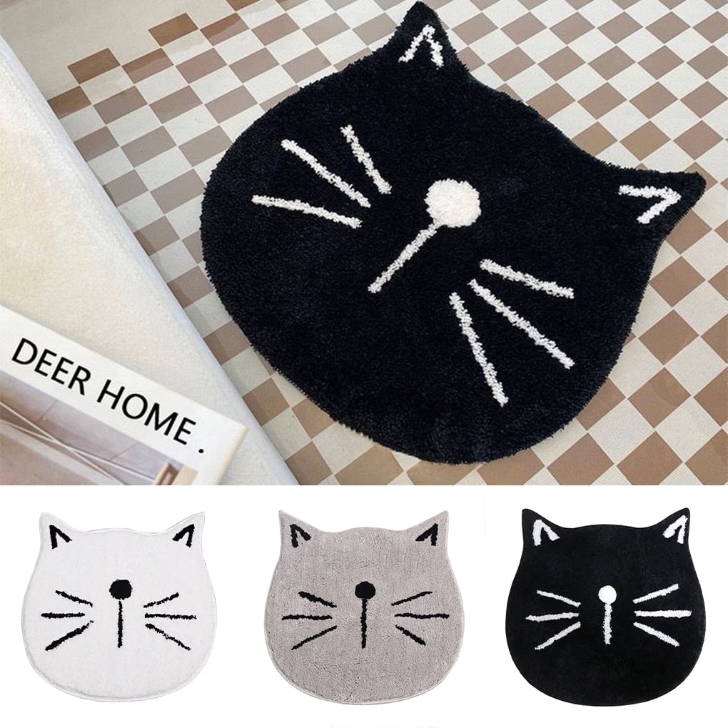 Tapis De Bain Extra Absorbant Motif Chat - 20x32 Pouces (50x80 Cm) - Antidérapant, Lavable En Machine, Pour Salle De Bain, Cuisine, Chambre