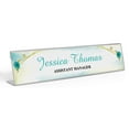 thumbnail image 1 of Printtoo Personalized Desk Name Plate Pretty Water Colour Flower Custom Acrylic Office Desk Name Plate Accessory 2x10 Inches, 1 of 5