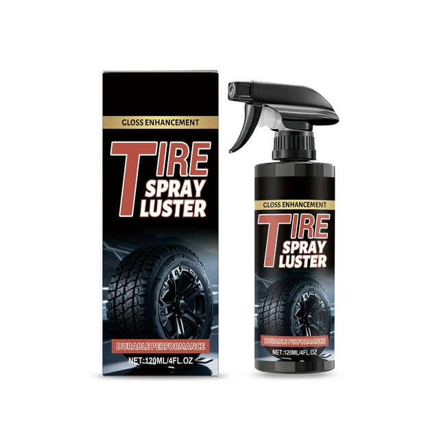Tire Shine Care Spray With Uv Protection, Restores Black Finish And Prevents Cracking For Car Tires