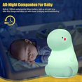 thumbnail image 4 of Dinosaur Night Light for Kids, Cute Color Changing Silicone Baby Night Light with Touch Sensor, Portable Rechargeable LED Bedside Nursery Lamp for Tod, 4 of 5