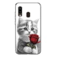 thumbnail image 1 of MUNDAZE Samsung Galaxy A20 Baby Kitten Red Rose Pencil Drawing Double Layer Phone Case Cover, 1 of 5