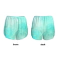 thumbnail image 3 of Salouo Cyan Mint Marble Print Women's 2 in 1 Running Shorts Double-Layer Shorts Athletic Workout Gym Yoga Shorts Running Shorts for Women-X-Large, 3 of 7