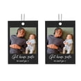thumbnail image 1 of asddcavvf Custom Car Rear View Hanging Ornament With Any Photo & Text Dog & Cat Photo Pendant for Car 5 Style Options Stain Glass Window Flowers, 1 of 3