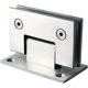 thumbnail image 1 of Bisagra de puerta con abrazadera Bisagra de conector de pared de acero inoxidable plegable de 90 grados, adaptable de 8-12 mm, 4 mm de espesor, acabado cepillado de acero inoxidable TUNC  Sencillez, 1 of 5