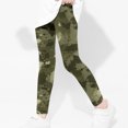 thumbnail image 5 of Odeerbi Toddler Girls Leggings Camouflage Stretchy Tights Pants High Waist Camouflage Printed Pants Stretchy Soft Tights Kids Summer School Wearing Green, 5 of 5
