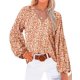 thumbnail image 1 of Blusa BTFBM Boho con estampado floral y cuello en V de gasa para mujer, 1 of 4