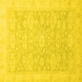 thumbnail image 1 of Ahgly Company Machine Washable Indoor Square Oriental Yellow Traditional Area Rugs, 7' Square, 1 of 4