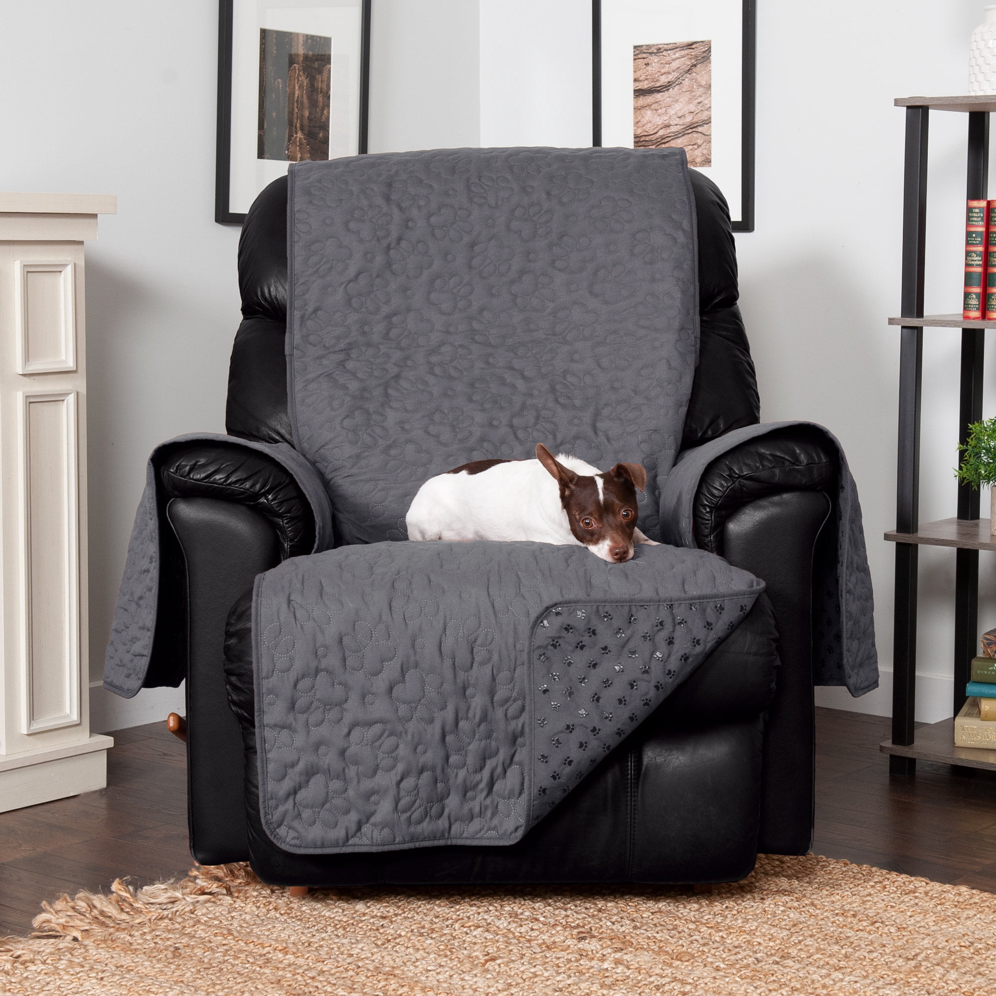 FurHaven Waterproof Slip-Resistant Furniture Protector, Gray, Recliner, 1 Coun