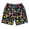 thumbnail image 5 of Goofa Bright Mushrooms Printed Mens Swim Trunks Summer Quick Dry Short Beach Swimwear Bathing Suits-3X-Large, 5 of 9
