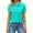 Turquoise, variant on OIOLOYJM Polo Shirts for Women Business Short Sleeve Golf Shirt Lightweight Collar Workout Tops Moisture Wicking Button Down Outfits White XL