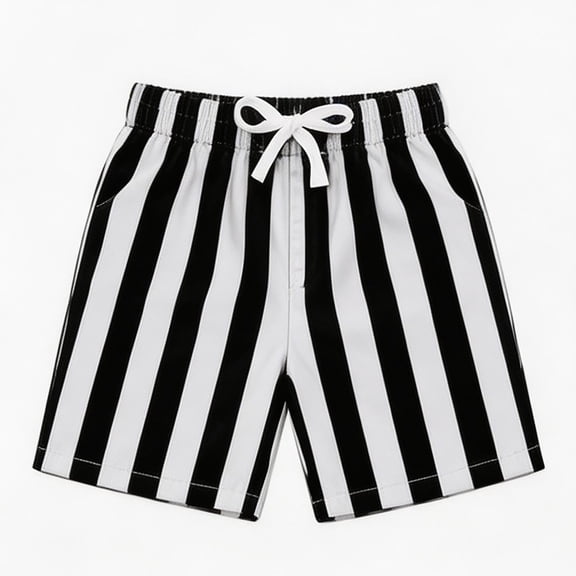 RMGVDSD Classic Shorts for Boys Striped Elastics Waist Casual Shorts Sportswear Lightweight Athletic Bottoms Summer Pull on Shorts 2-3 Years