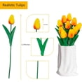 thumbnail image 2 of Blue Flowers Fake Tulips Artificial Flowers, 13 Inch Real Touch PU Flowers for Decoration, 10 Pcs Tulip Flowers Bouquet for Vase, Mother's Day Easter Valentines Gifts, 2 of 5