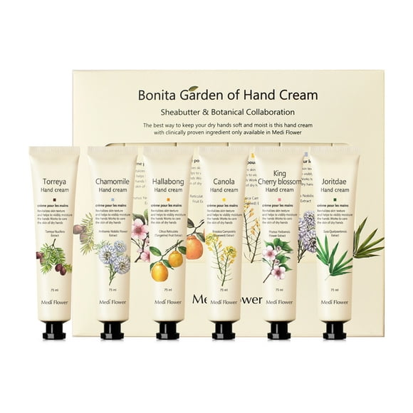 Medi Flower Bonita Garden Hand Cream Set 75g*6