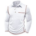 thumbnail image 5 of Stamzod Mens Long Sleeve Shirt Fashion Solid Color Plus Size Pullover Tops with Pocket Casual Workout Shirts for Men White L, 5 of 10