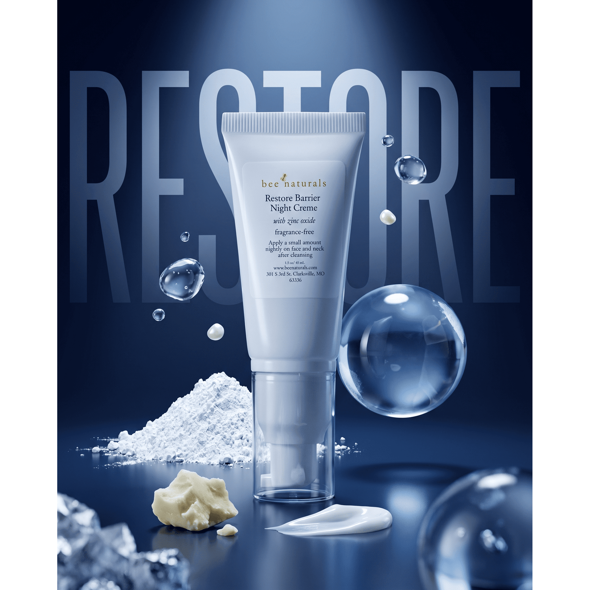 Bee Naturals Restore Night Crème with Zinc Oxide