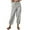 Grey, variant on Bibifish Womens Pants Drawstring Waist Side Pocket Lightweight Pants With Button Detail Hem Loose Fit Casual Outings Comfortable Pants