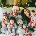 thumbnail image 4 of XL Navidad familia ropa a juego papá mamá niño bebé pijamas dibujos animados puño acanalado, 4 of 5
