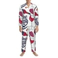 thumbnail image 3 of Balery Red Wine Glass Bottle Pijama para Hombre de Dos Piezas con Manga Larga, Conjunto de Dormir y Descanso Suave con Bolsillos-Large, 3 of 6