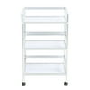 Storage Trolley 3 Layers Barber Beauty Drawers Hair Rolling Cart Hairdressing Salon Trolley Spa Trolley Hair Colouring Cart