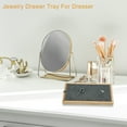 thumbnail image 6 of Unique Bargains Bamboo Wood Necklace Tray Stackable Storage Jewelry Tray Showcase Display Organizer for Necklaces Gray, 6 of 8