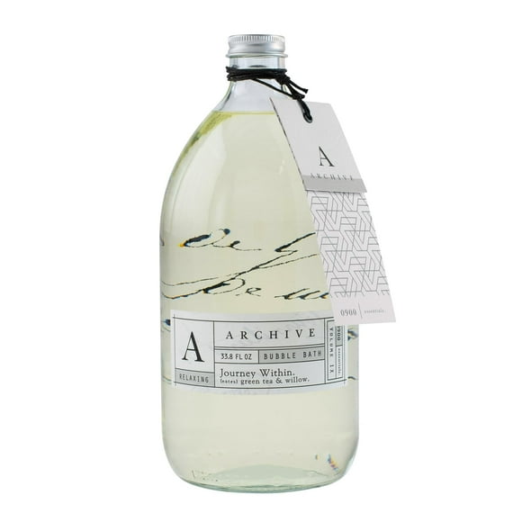 Archive Journey Within Bubble Bath for Adults, 33.8 fl. oz. â Green Tea & Willow Fragrance â Blend of Natural Oils, Refine Bath Bubbles for Women or Men, Adult Bubble Bath