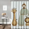 thumbnail image 2 of Orinice Cute Baby Animals Bathroom Decor Set with Hooks, Colorful Luxurious Graphic Print Polyester Fabric Shower Curtain Set, Mother's Day Decor for Bathroom, 100% Polyester Fiber 69x72, 2 of 7