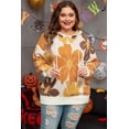 thumbnail image 1 of FOLUNSI Floral Knit Sweater - Plus Size - Versatile & Chic, 1 of 8