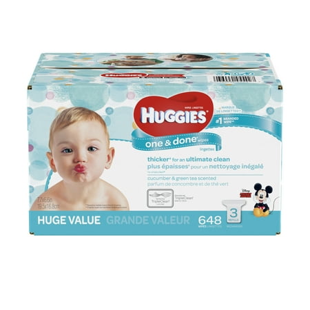 Huggies One & Done Baby Wipes - 624ct