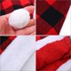 thumbnail image 5 of Paquete de 2 gorros navideños de Papá Noel a cuadros, gorros navideños de peluche, gorros navideños para fiestas de disfraces y eventos festivos, 5 of 7