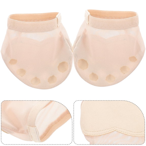 MEIBUTYUP 1 Pair Dance Foot Undies Breathable Five Hole Socks for Dancers Beige Comfortable Fit