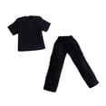 thumbnail image 3 of 1/12 pantalones de muñecas y ropa superior vestida de cosplay mini pierna ancha pantalón largo para figuras de acción masculina de 6 pulgadas con camisa, 3 of 9