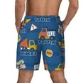 thumbnail image 4 of Fotbe Construction Vehicles Men’s Swim Trunks Quick Dry Swim Shorts Board Shorts with Mesh Lining-Large, 4 of 9