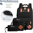 thumbnail image 2 of Mochila Set de 3 Piezas Bluelander, Negro, 2 of 5