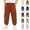 Brown, variant on Chiccall Boys Tapered Cargo Pants Multi Pockets Elastic Waist Cuffed Ankle Solid Jogger Casual Daily Play Running Sweatpants for Boys