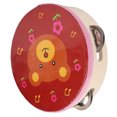 thumbnail image 1 of Kids Hand Drum, Hand-held Cartoon Drum Handheld, Creativity For Classrooms Zoo,Giraffe,Bear, 1 of 8