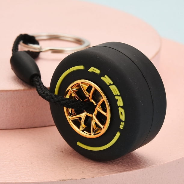 Lindo llavero de neumático, pequeño llavero de neumático, colgante para bolso de coche, amuleto para hombres, regalos para amantes de los coches, accesorios para automóviles