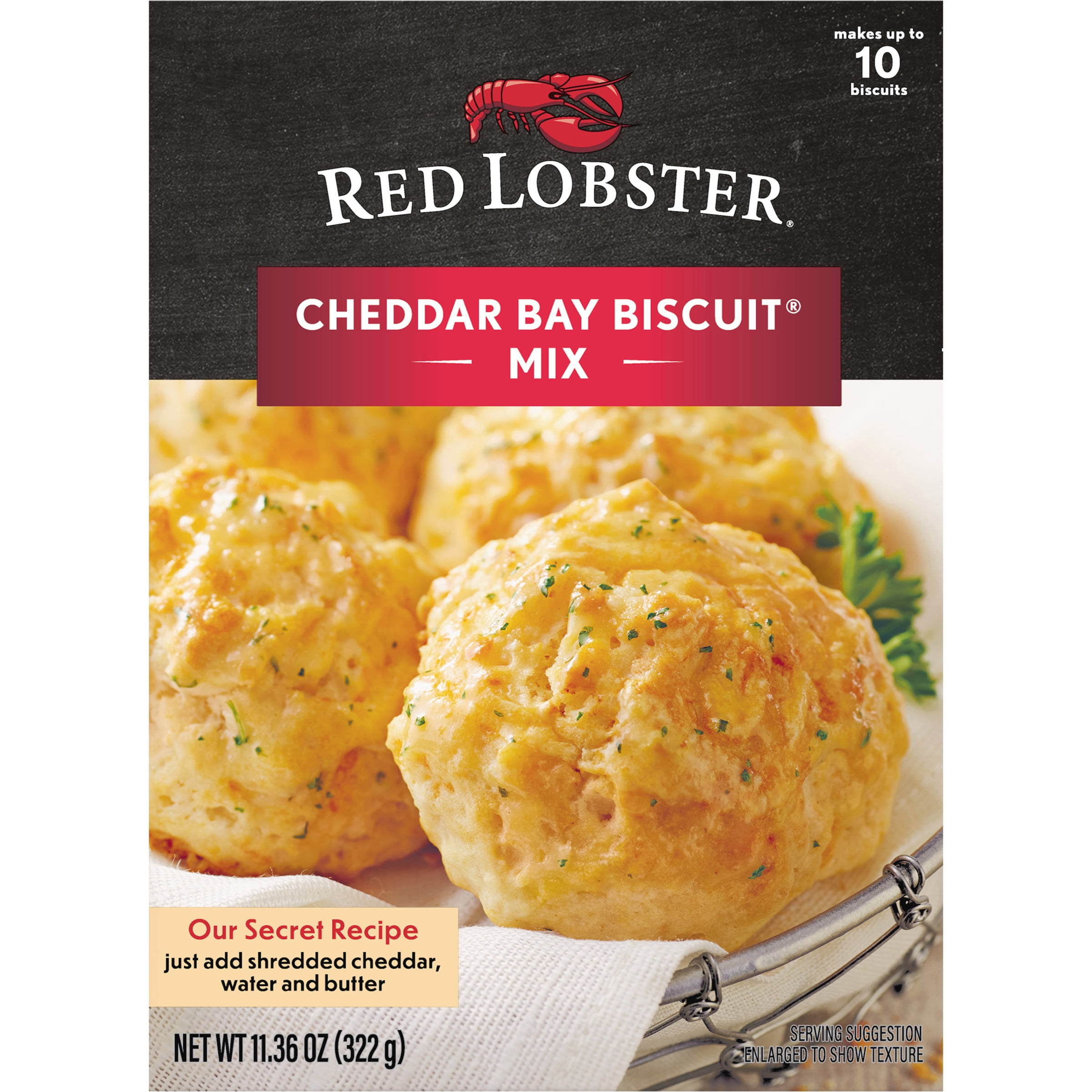 Red Lobster Cheddar Bay Biscuit Mix, Garlic Herb Seasoning Included, Cheddar Biscuit Mix, 11.36 Oz Box