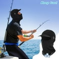 thumbnail image 6 of 3 Pcs Summer Balaclava Cooling Mask Breathable Ice Silk Full Face Helmet Liner with Brim and Reflective Glasses Hole UV Protection Hood Neck Gaiter for Man Women Cycling Fishing Sports, Black, 6 of 6