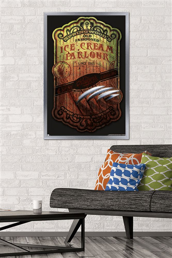 A Nightmare on Elm Street - Ice Cream Parlor Wall Poster, 22.375" x 34", Framed