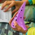 thumbnail image 1 of Ocarina de 12 agujeros, instrumento musical, flauta, ocarina de plástico, ideal como regalo de Navidad para amantes de la música y principiantes en instrumentos de viento., 1 of 8