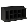 thumbnail image 1 of Bowery Hill 40" Engineered Wood Shoe Storage Bench with Shelves in Black Oak, 1 of 10