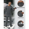 thumbnail image 5 of NEIKU Men's Winter Warm Fleece Jogging Pants Water Resistant With 3 Zipper Pockets Athletic Gym Workout Sweatpants Irongray XL, 5 of 7
