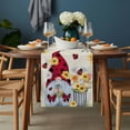 thumbnail image 2 of Gnomes Table Runner - 48 Inch Long, Kitchen Dining Table Runner Dresser Scarves, White Yellow Daisy Floral Country Garden Floral Farmhouse Decor for Coffee Tables Wedding Party Banquet, 2 of 8
