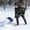 Blue, variant on CSSAD Snow Shovel for Snow Removal Aluminum Snow Shovel Ice Scraper Large Lightweight Handle Compact for Outdoor